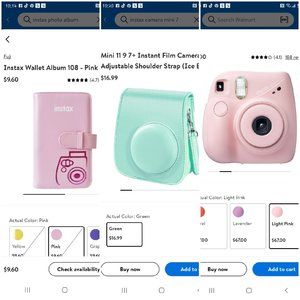Fujifilm Instax Mini 7 Camrea with photo album, case
